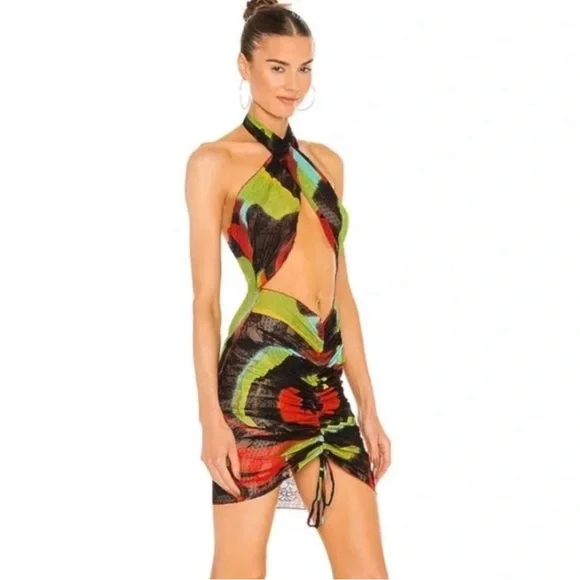 Kim Shui Green Swirl Wrap Dress - Picture 2 of 10